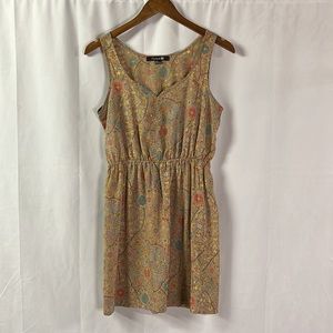 Forever 21 Floral Print Sleeveless Sweetheart Neckline Dress